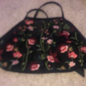 Halter  floral stitch bikini top